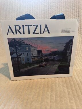 Aritzia Gregory Crewdson Art Shopping Bag with Black Ribbon Handles